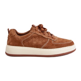 Men's Suede Platform Sneakers Big Star OO174014 Brown