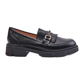 Women's Moccasins With Decoration Eco Leather Black Tialorae