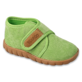 Befado children's slippers with velcro 465P159 green