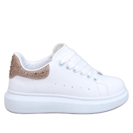 Berdine Gold Platform Sneakers white