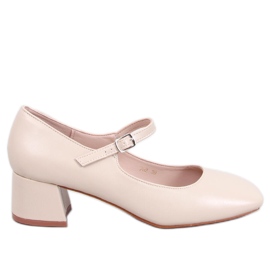 Mary Jane Kelsey Beige Heeled Pumps Mary Jane Kelsey Beige Heeled Pumps