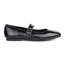 Women's black lacquered ballerinas Women's black lacquered ballerinas