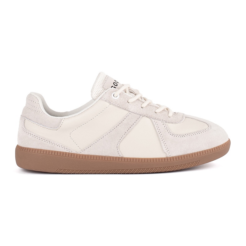 Goodin Women's beige leather sneakers