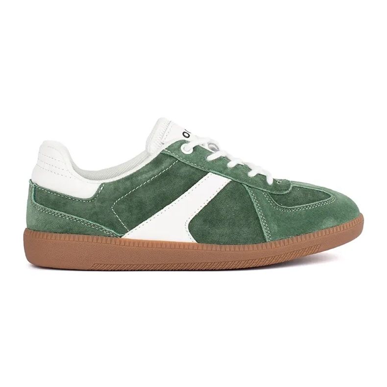 Goodin Women's leather green and white sneakers Goodin Women's leather green and white sneakers