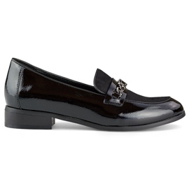Patent leather black women's classic shoes