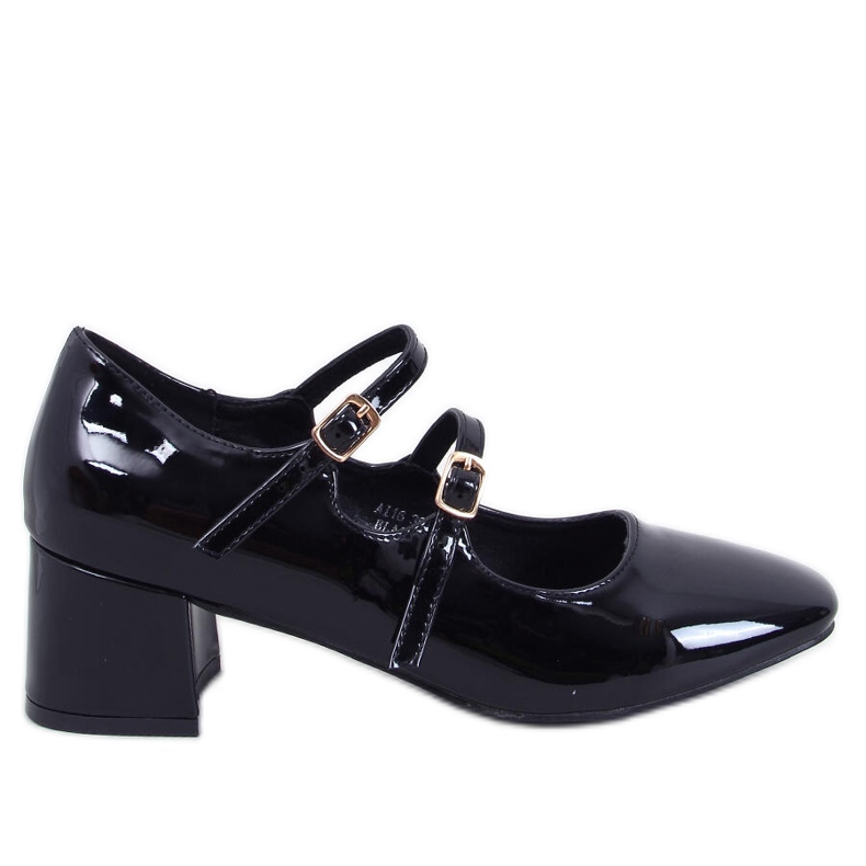 Mary Jane Kerley Black Heeled Pumps