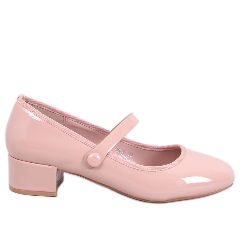 Weinis Nude patent leather high heel ballet flats beige Weinis Nude patent leather high heel ballet flats beige