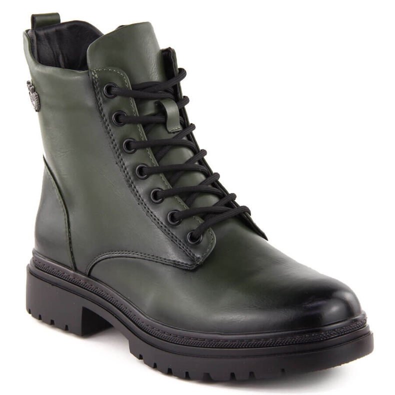Women's boots, insulated, green, Potocki 12203