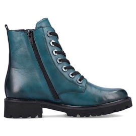 Women's leather riding boots, insulated, blue, Remonte D8671-12 Women's leather riding boots, insulated, blue, Remonte D8671-12