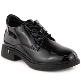 Women's patent leather ankle boots black Vinceza 58413 Women's patent leather ankle boots black Vinceza 58413
