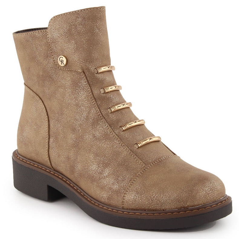 Women's ankle boots insulated gold Jezzi ASA252-5 golden Women's ankle boots insulated gold Jezzi ASA252-5 golden