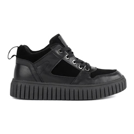 Black high top women's sneakers