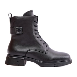 Insulated Worker Ankle Boots Women's Natural Leather Black Vinceza 66688 Insulated Worker Ankle Boots Women's Natural Leather Black Vinceza 66688
