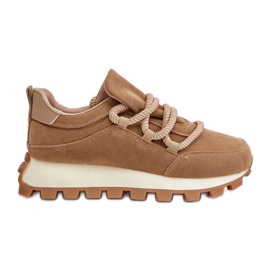 Sports Shoes Sneakers On Platform Eco Suede Brown Riadella beige Sports Shoes Sneakers On Platform Eco Suede Brown Riadella beige
