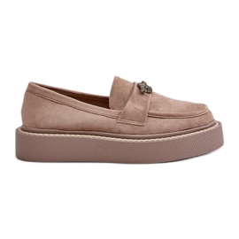 Women's Moccasins On The Platform Beige Erithine