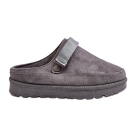 Women's Fur-Lined Flip-Flops On The Platform Gray Azida grey Women's Fur-Lined Flip-Flops On The Platform Gray Azida grey