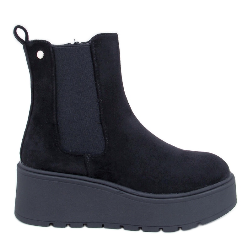 Ronda Black Platform Chelsea Boots