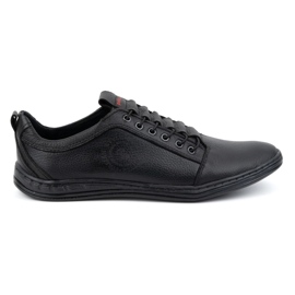 Polbut Men's casual leather shoes 2121 black