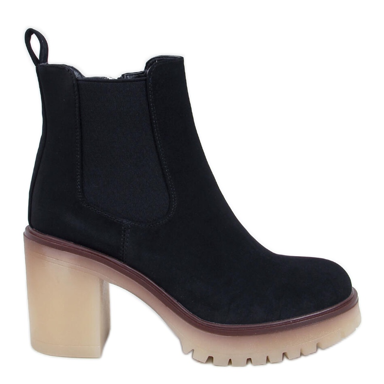 Ankle boots with wide heel and protector Mattis Black