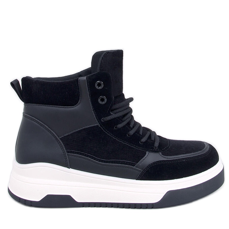 Riess Black high-top sneakers