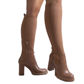 Brown Waji high heel boots Brown Waji high heel boots