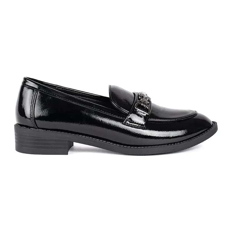 Goodin Lacquered black women's loafers