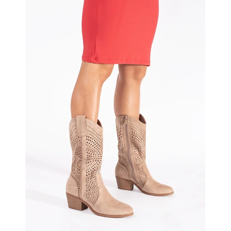 Seastar Beige openwork cowboy boots for women Seastar Beige openwork cowboy boots for women