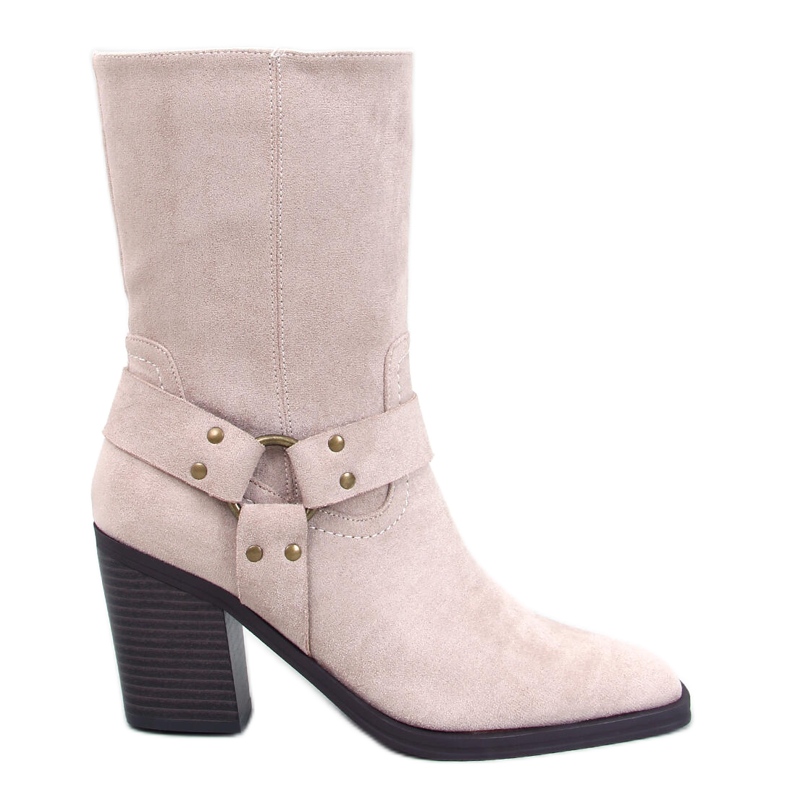 Hardin Beige Suede Cowboy Boots