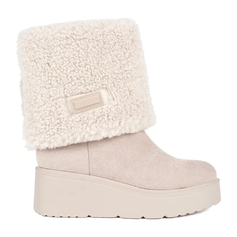 Seastar Beige insulated women's wedge ankle boots Seastar Beige insulated women's wedge ankle boots