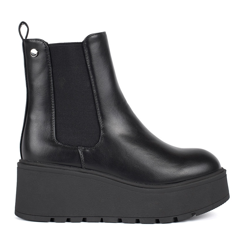 Seastar Black women's Chelsea boots with a wedge heel