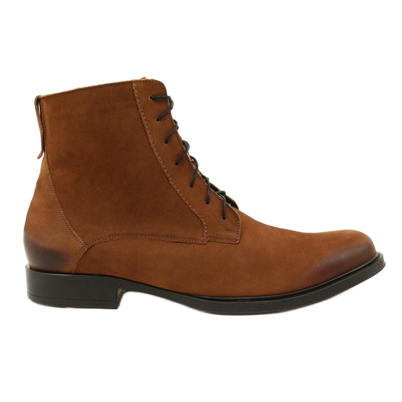 Olivier Men's winter leather boots 7006KB brown