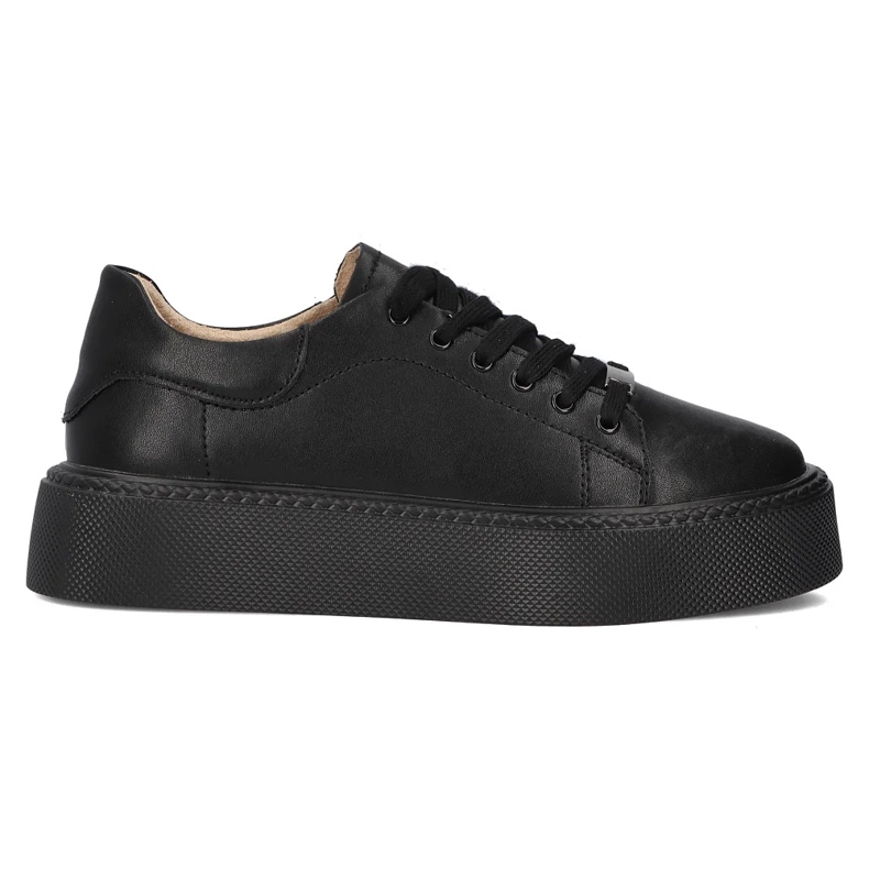 Filippo DP6119/24 Bk Leather Sneakers Black