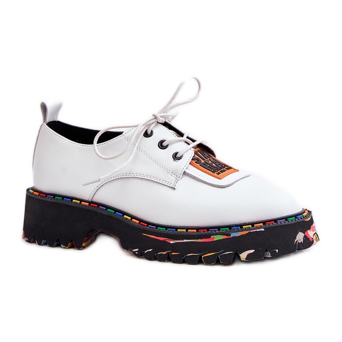 Artiker 55C0500 White Women's Leather Lace-up Shoes