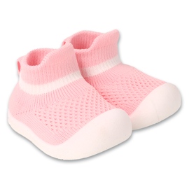 Befado baby shoes 002P073 elastic pink bottoms Befado baby shoes 002P073 elastic pink bottoms