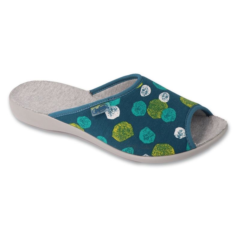 Befado women's slippers with pu patterns 255D003 green