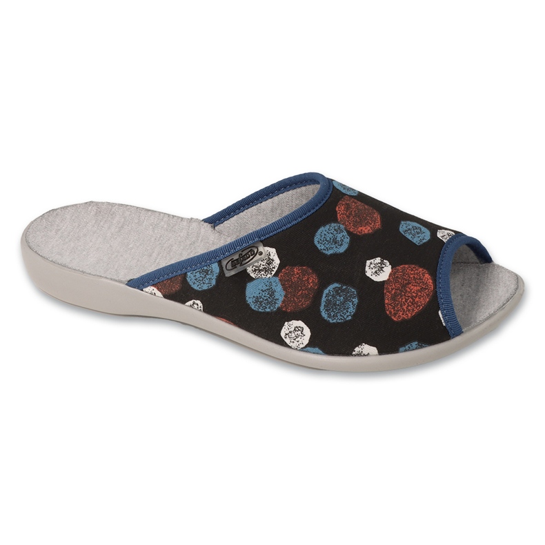 Befado women's slippers with patterns 255D001 black