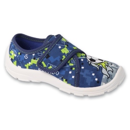 Befado children's slippers with Velcro, breathable sole, 974Y573, blue Befado children's slippers with Velcro, breathable sole, 974Y573, blue