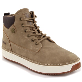 Men's high brown sneakers Big Star OO174560 beige