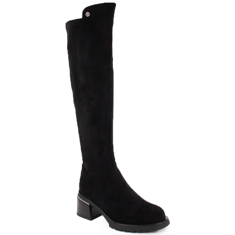 Women's suede boots black S.Barski JC42-81 Women's suede boots black S.Barski JC42-81