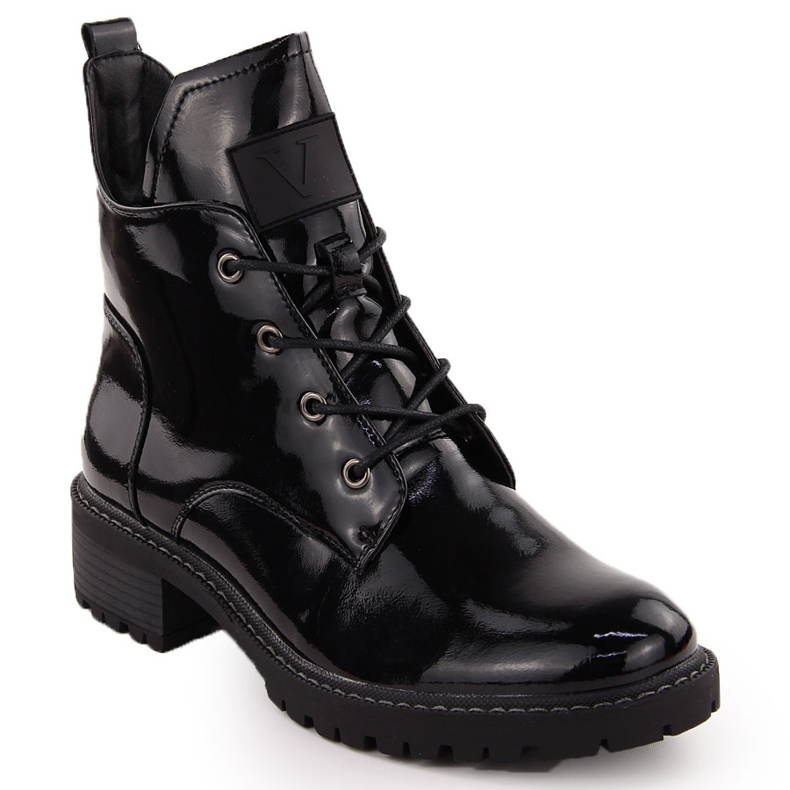 Women's patent leather black Vinceza 58136