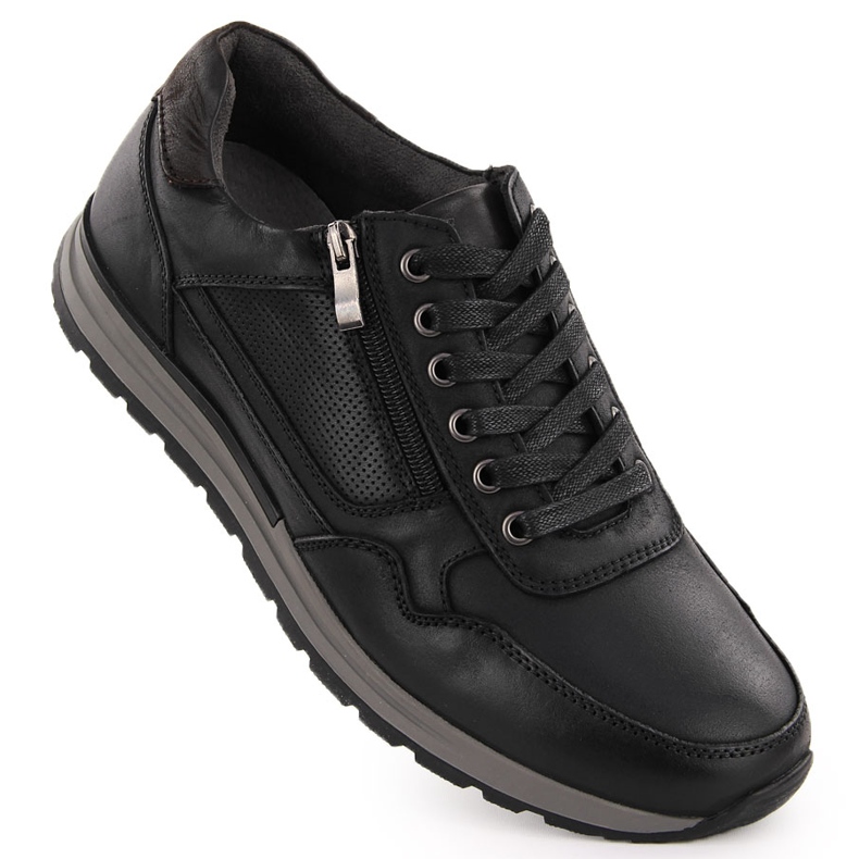 Men's leather casual shoes black T.Sokolski J24-72