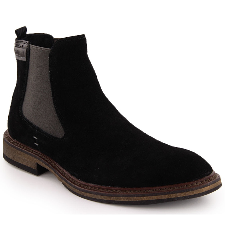 Men's black leather Chelsea boots Big Star OO174154