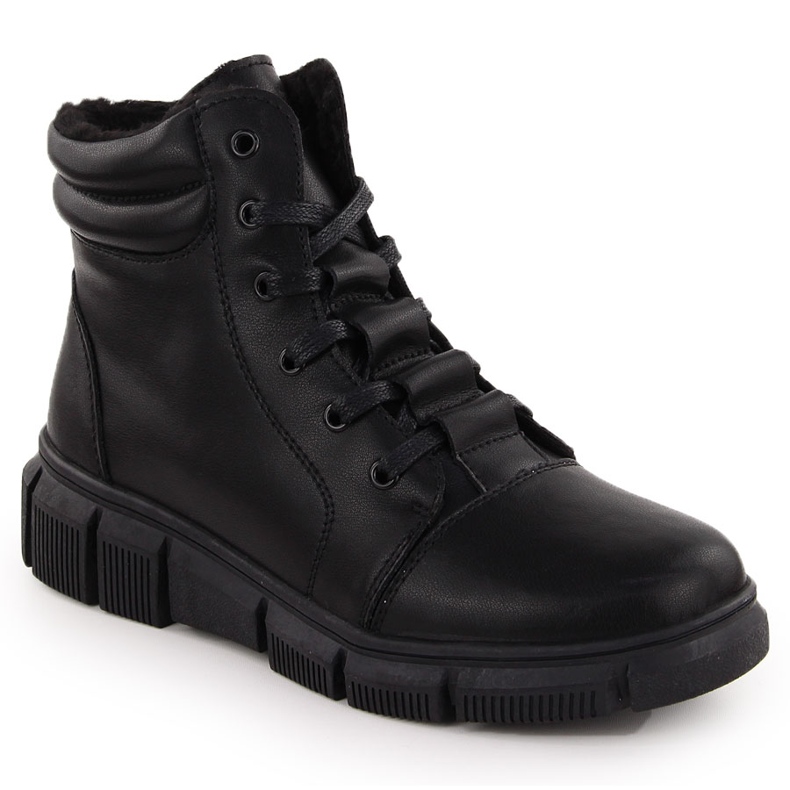 Women's leather boots on the platform black T.Sokolski Z24-335
