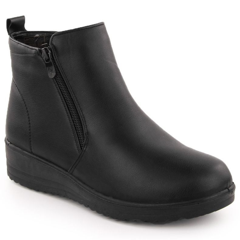 Women's comfortable ankle boots on a rise black Filo Donna Z24-37 Women's comfortable ankle boots on a rise black Filo Donna Z24-37
