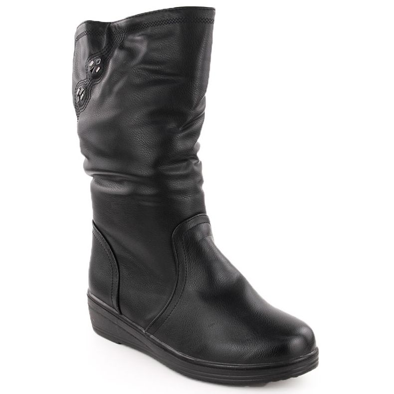 Women's insulated ankle boots on a rise, black T.Sokolski SCA273