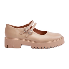 Women's Strappy Half Shoes Beige Rialuna