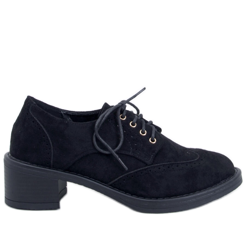 Vedra Black high-heeled loafers