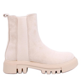 Swanson Beige High Top Chelsea Boots