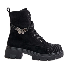 Insulated Worker Ankle Boots With Decoration S.Barski HY42-281 Black