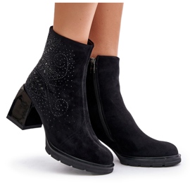S.Barski Insulated Women's Ankle Boots With Decoration D&amp;A MR880-130 Black